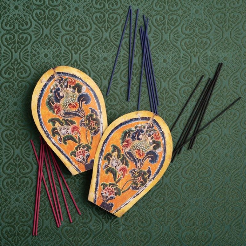 漆金薄絵盤インセンス