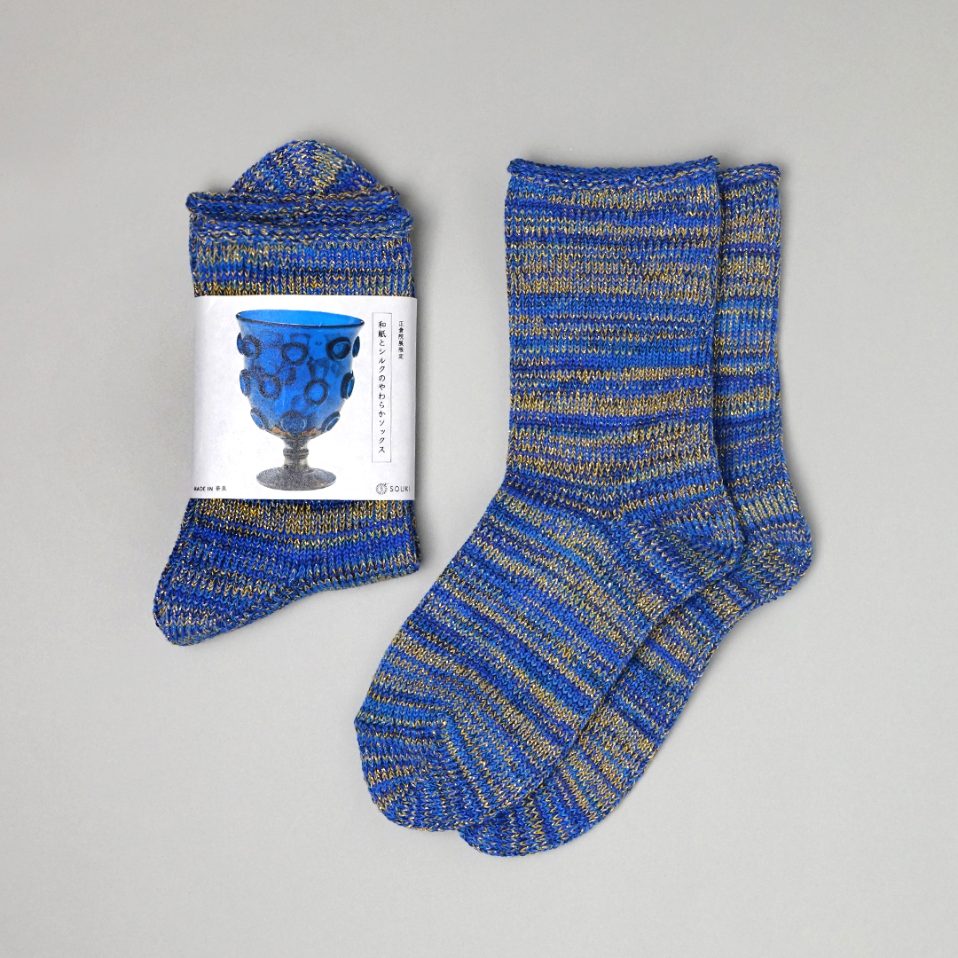 和紙とシルクのやわらかソックス